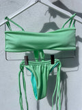 Panty Lily verde menta satinado