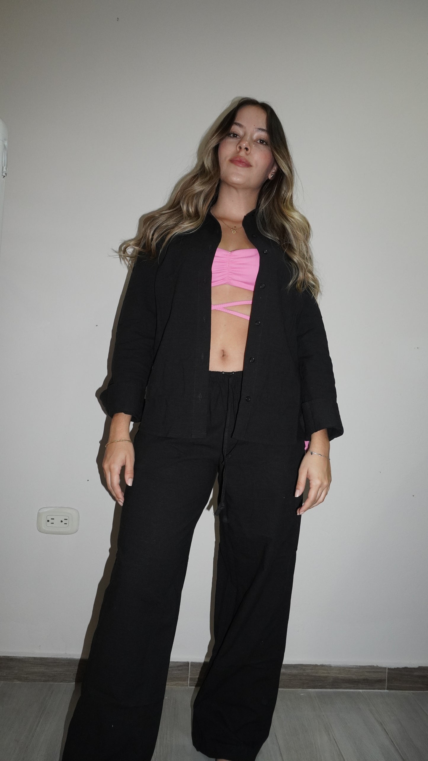 Conjunto lino negro