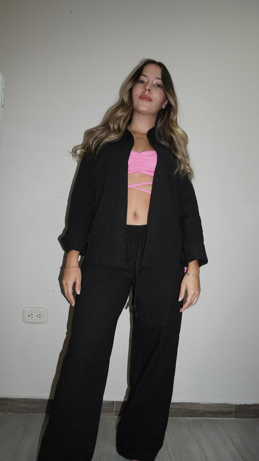 Conjunto lino negro