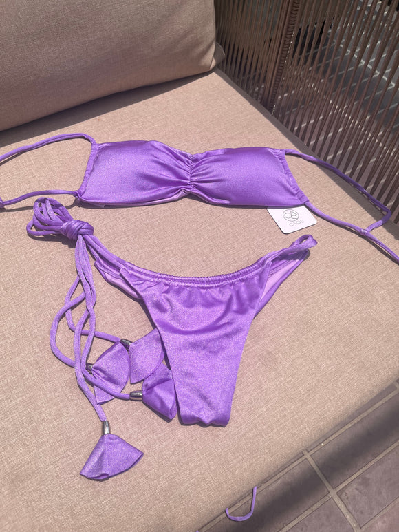 Top Mar lavanda satinado