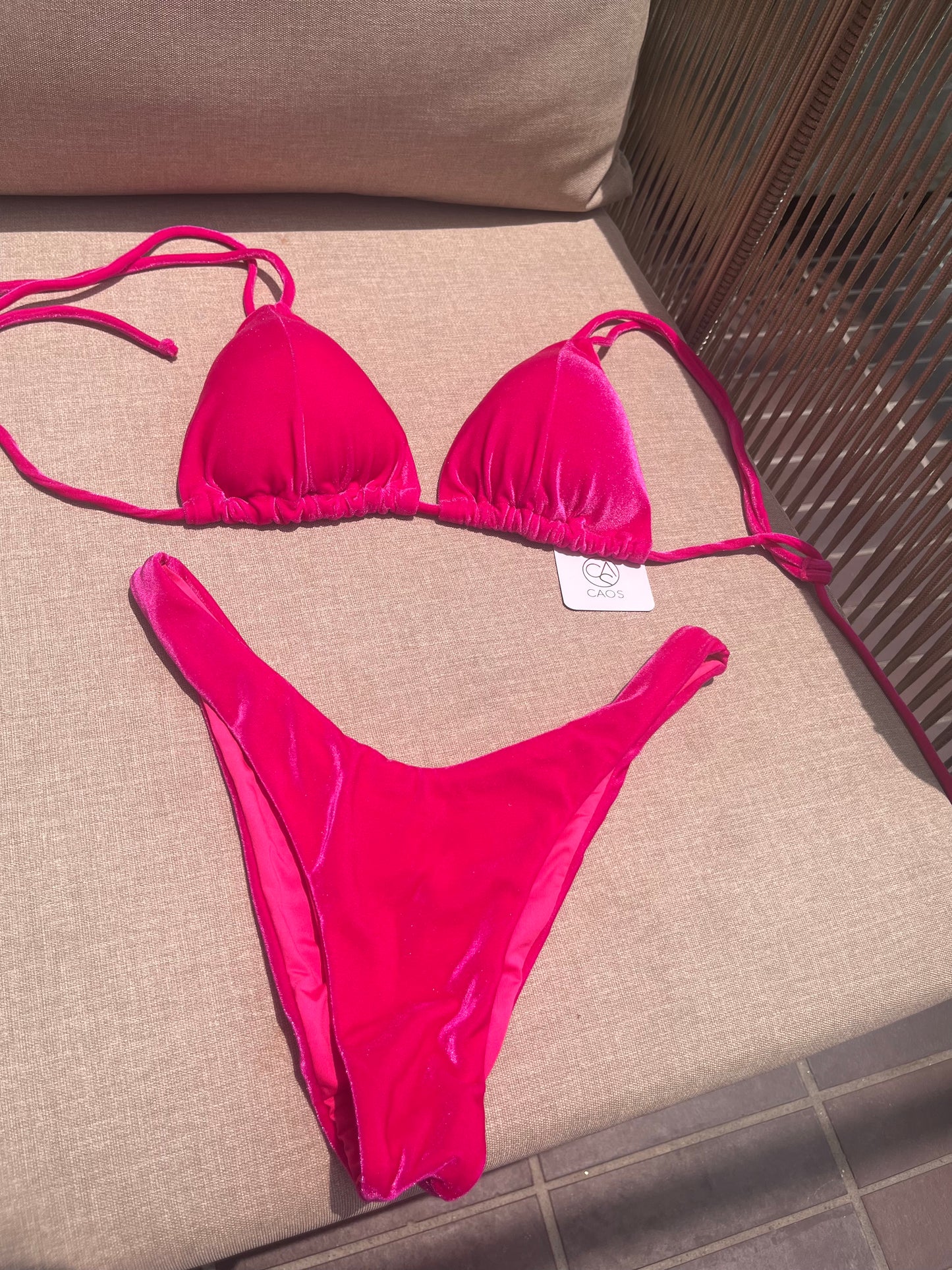 Top Alicia magenta velvet