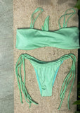 Panty Lily verde menta satinado