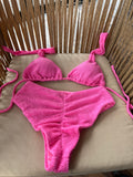 Top nudos rosa curl