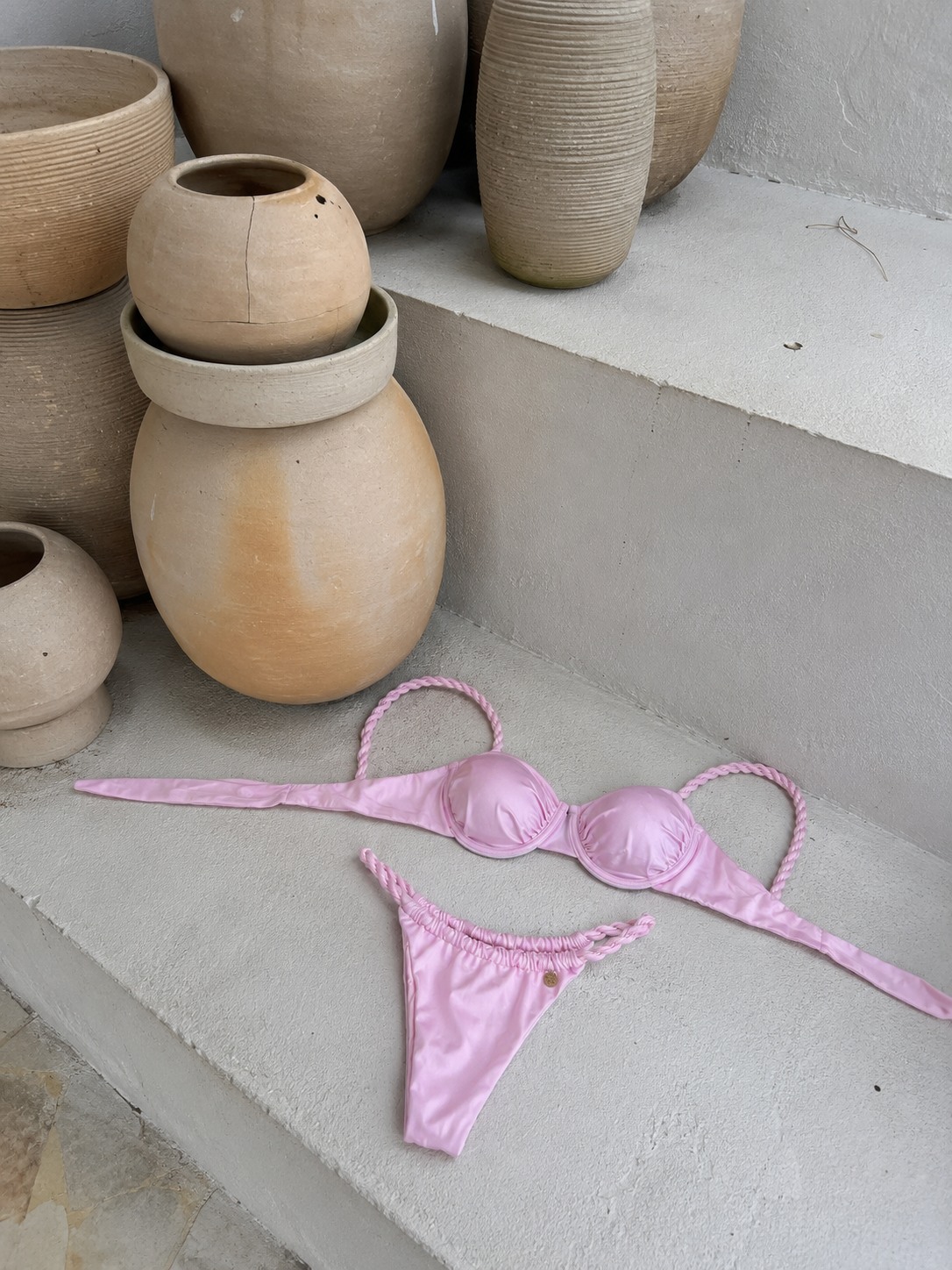 Top Afrodita rosa claro pastel