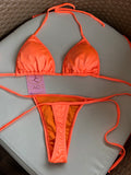 Bikini para bronceo naranja gloss